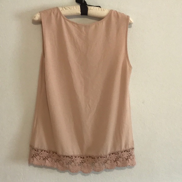 Naked Zebra Blush V-Neck Top w/ Embroidery - Picture 4 of 6